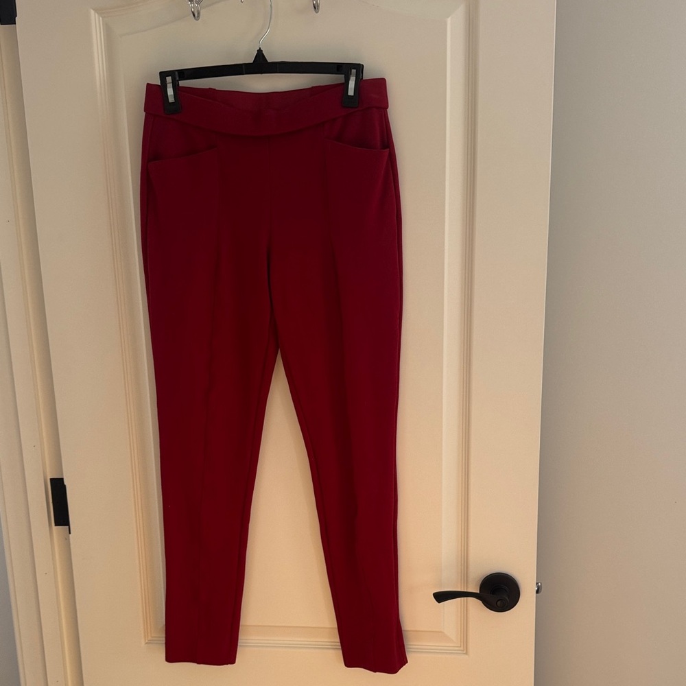 Anne Klein Vibrant Red Ankle Pants